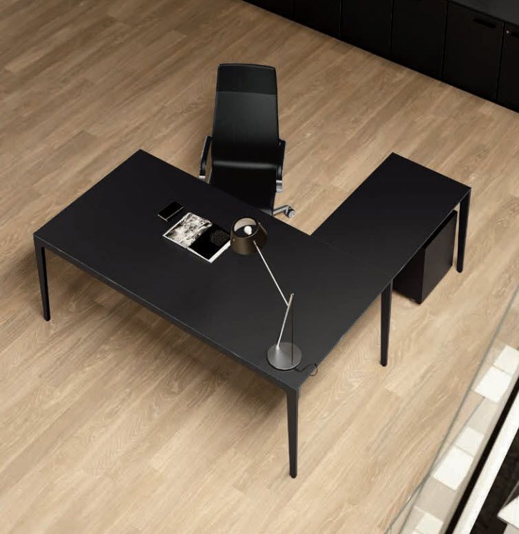 Bureau Alplus Frezza d'angle noir