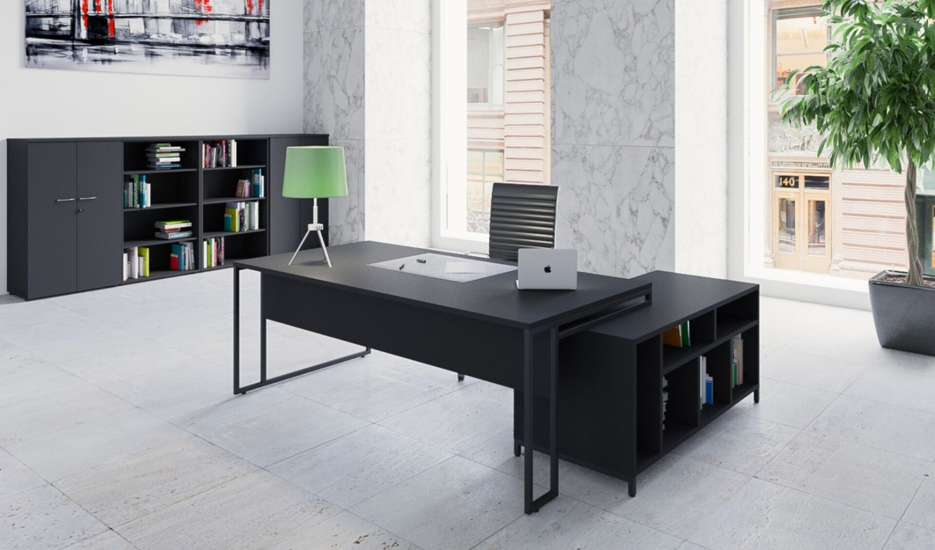 Bureau de direction noir et design