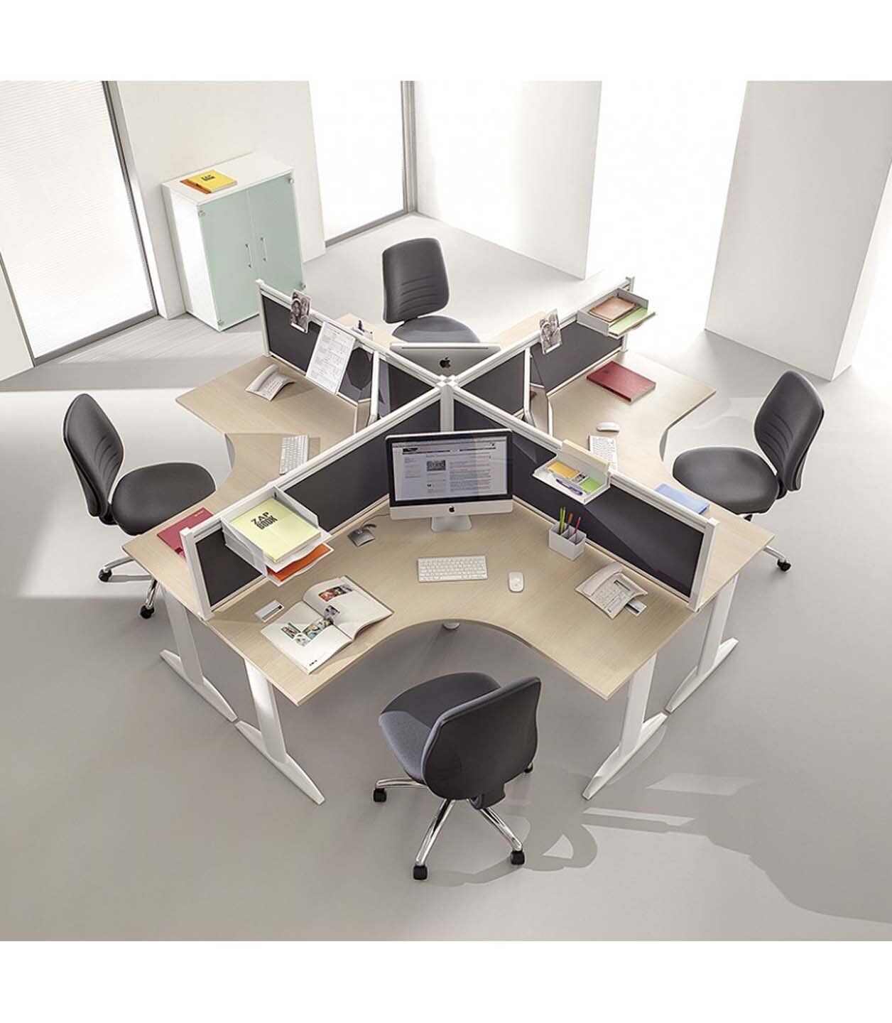 Bench 4 bureaux en coin