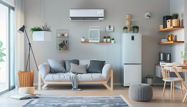 Intérieur avec pompe à chaleur