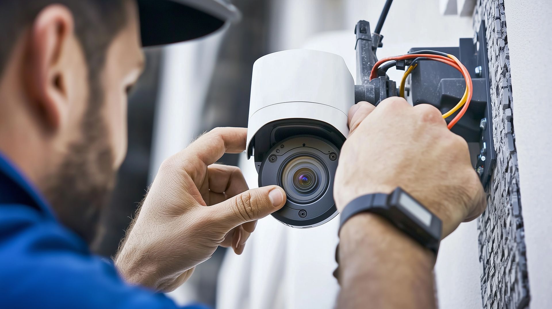 Une installation de caméra de surveillance