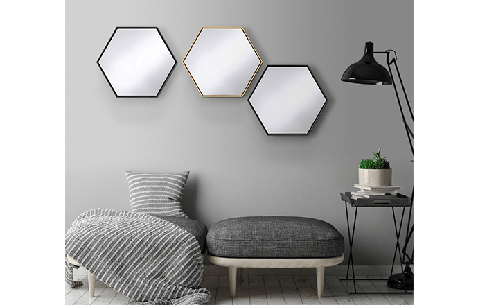 Miroirs hexagone