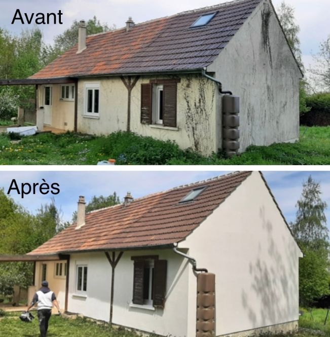 Façades de maison nettoyées.