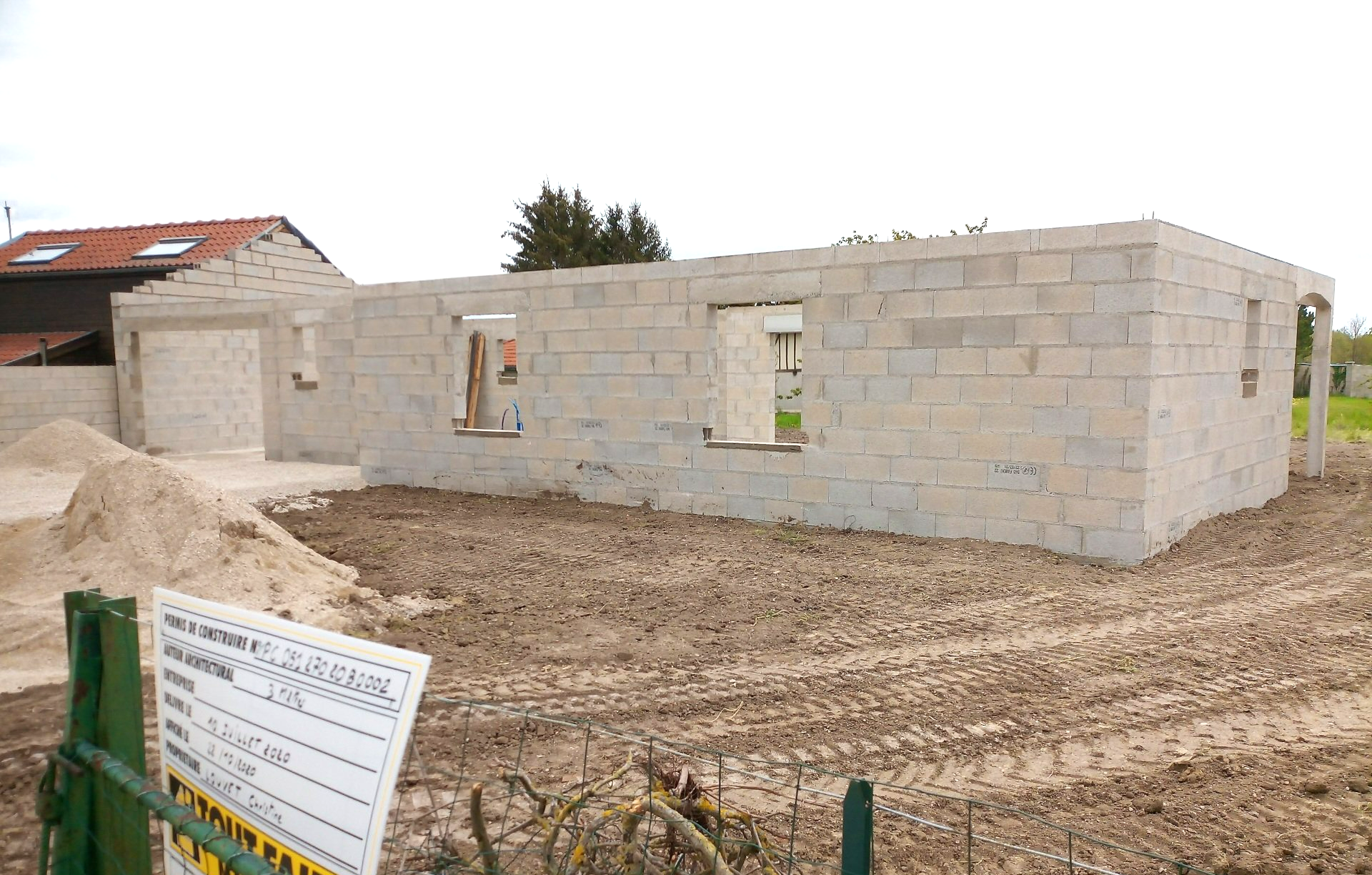 Élévation des murs