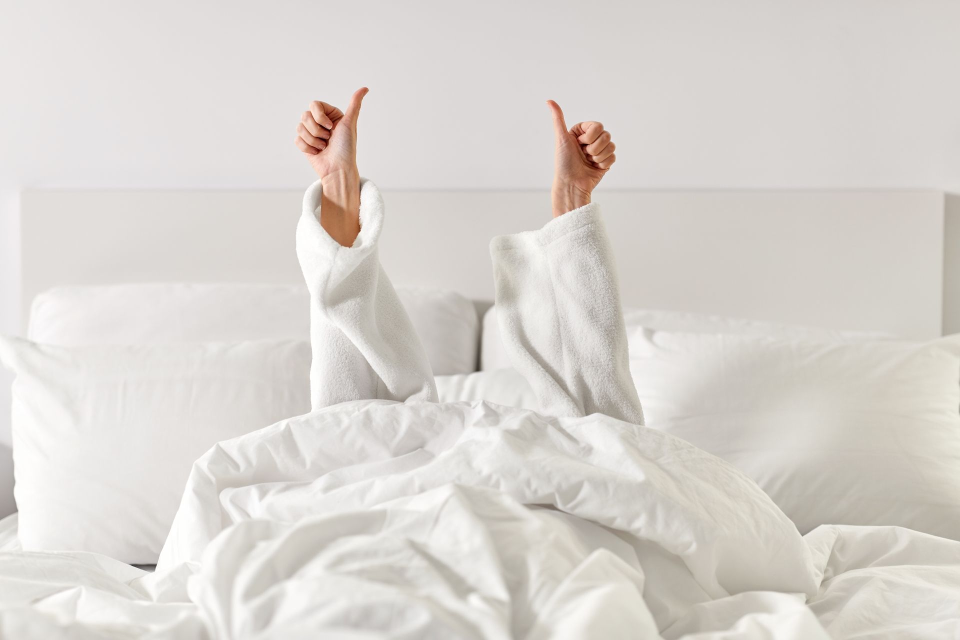 Femme contente de sa nuit