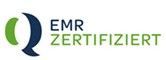 Ein Logo für ein Unternehmen namens emr zertifiziert.