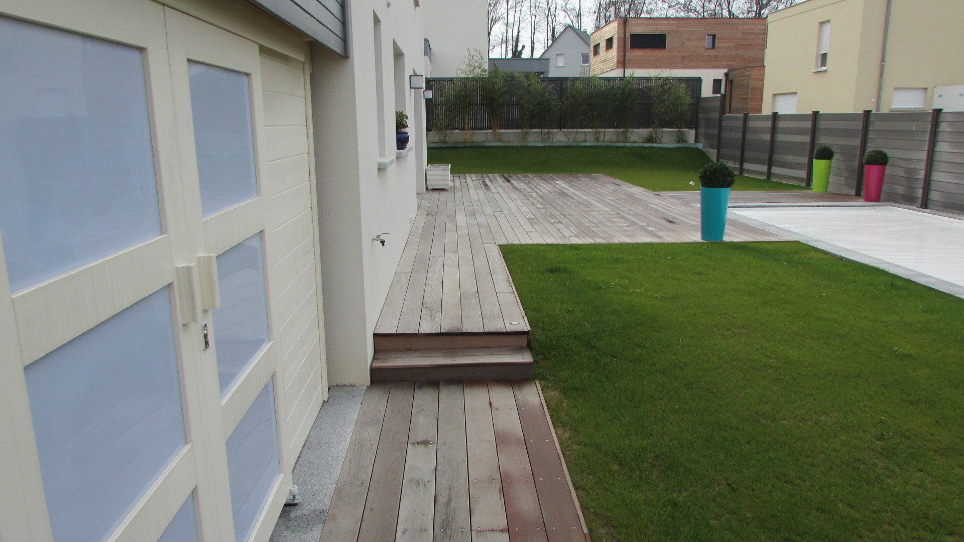 Terrasses réalisées par Ruher et Fils Espaces Verts à Jettingen (68)