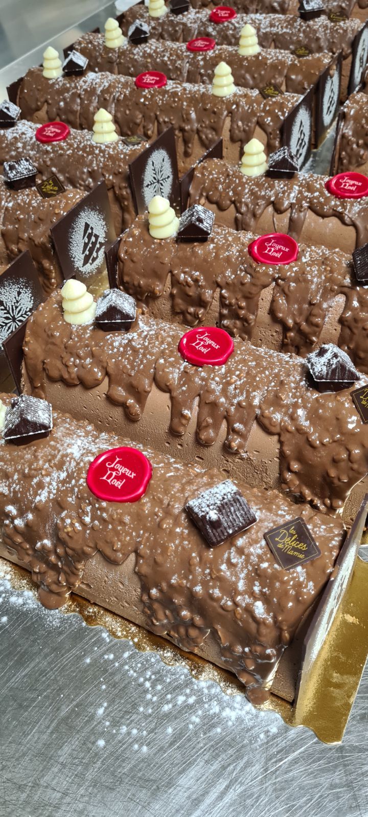 Belles bûches de Noël au chocolat