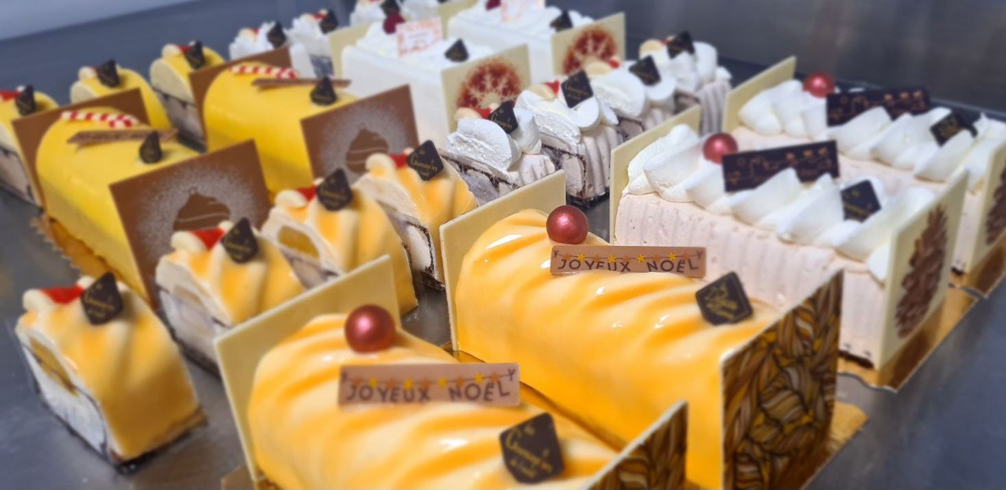 Belles bûches de Noël aux fruits