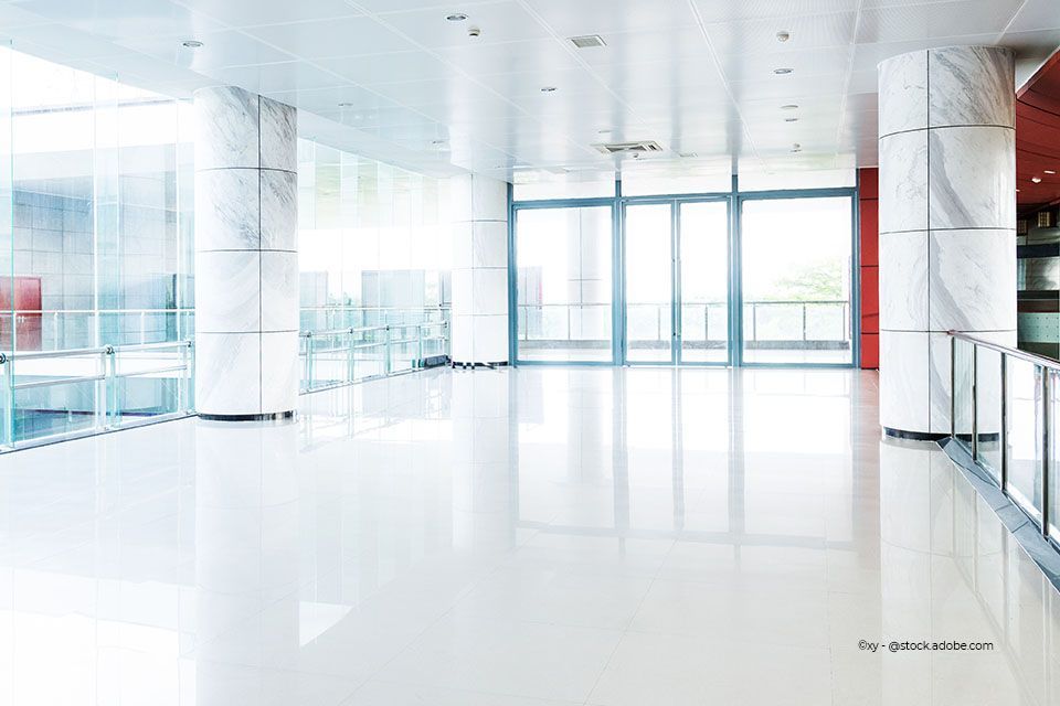 Grundreinigung Bergmann – Büro mit Steinboden