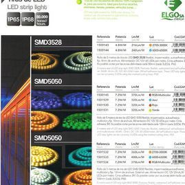 Hay muchos tipos diferentes de tiras de luces LED.