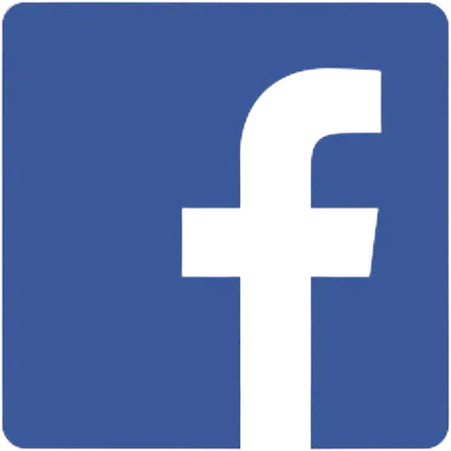 El logotipo de Facebook es un cuadrado azul con una f blanca en el medio.