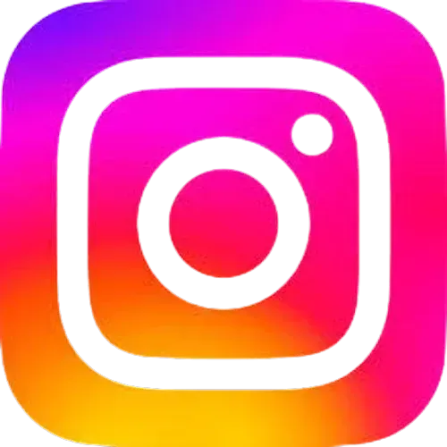 Un logotipo de Instagram colorido con un círculo blanco en el medio.