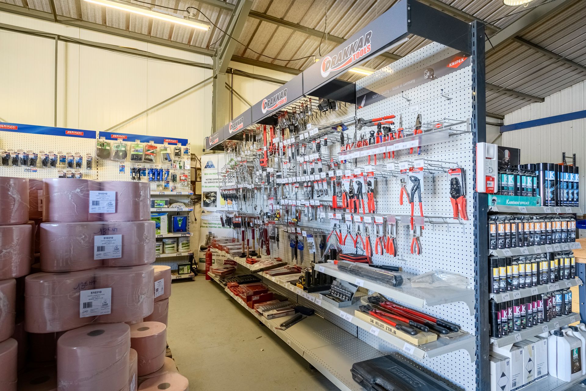 Rayon d'outillage pour engins de BTP