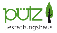 Das Logo von Putz-Bestattungshaus zeigt einen Baum und ein Blatt.