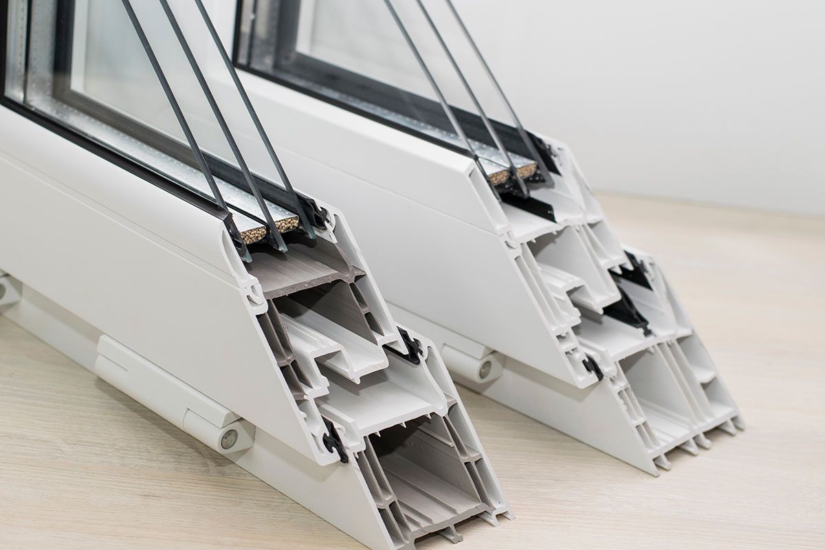 Section de fenêtre à double vitrage