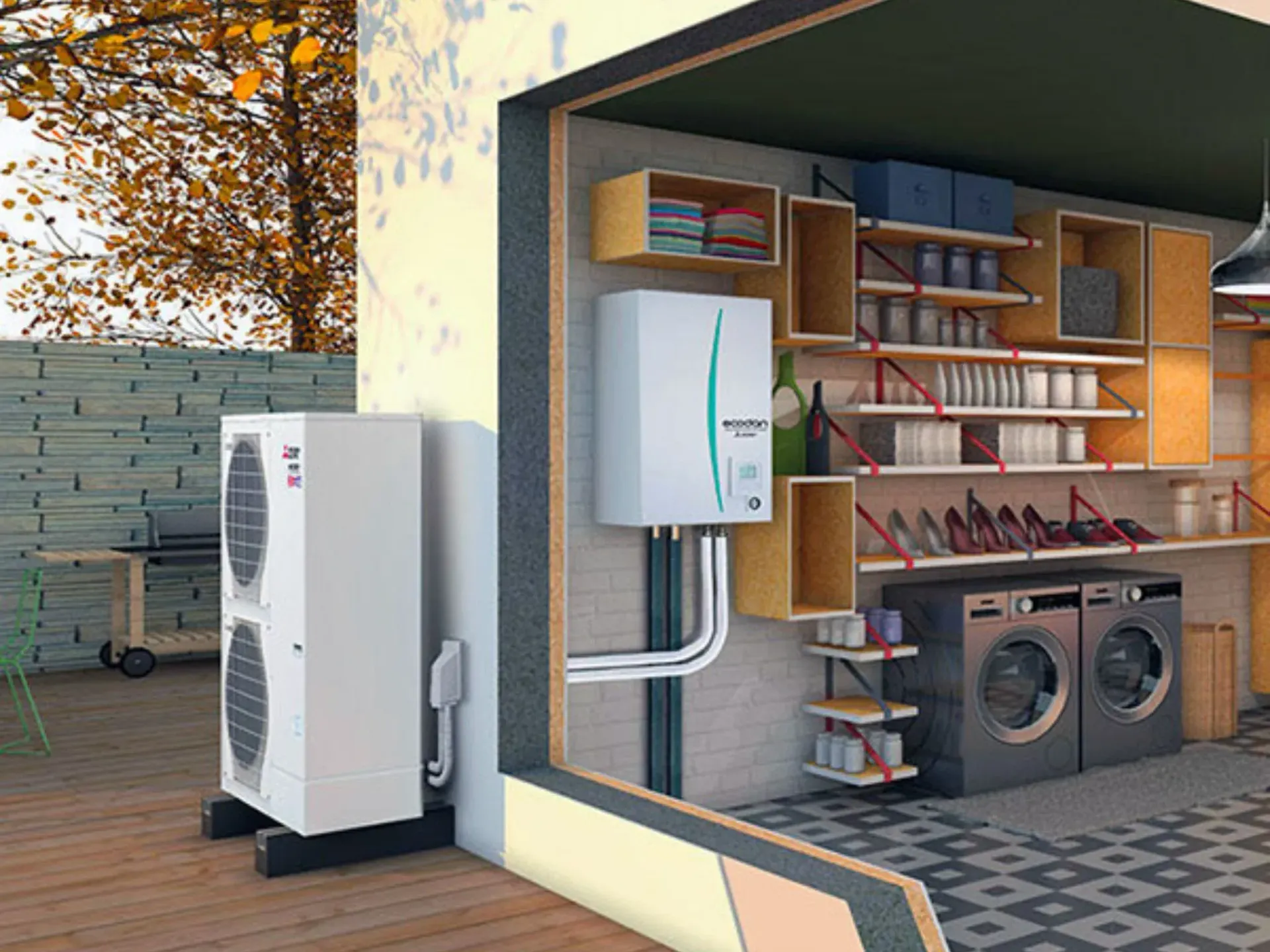 Pompe-a-Chaleur-Air-Eau-installation-installateur-chauffagiste-mitsubishi-daikin-hitachi