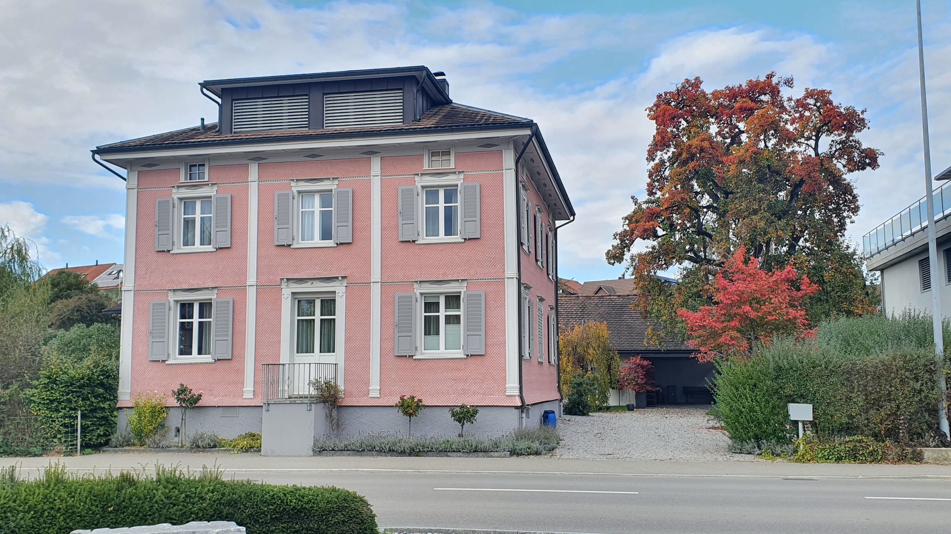 Baugerüst an einem Haus