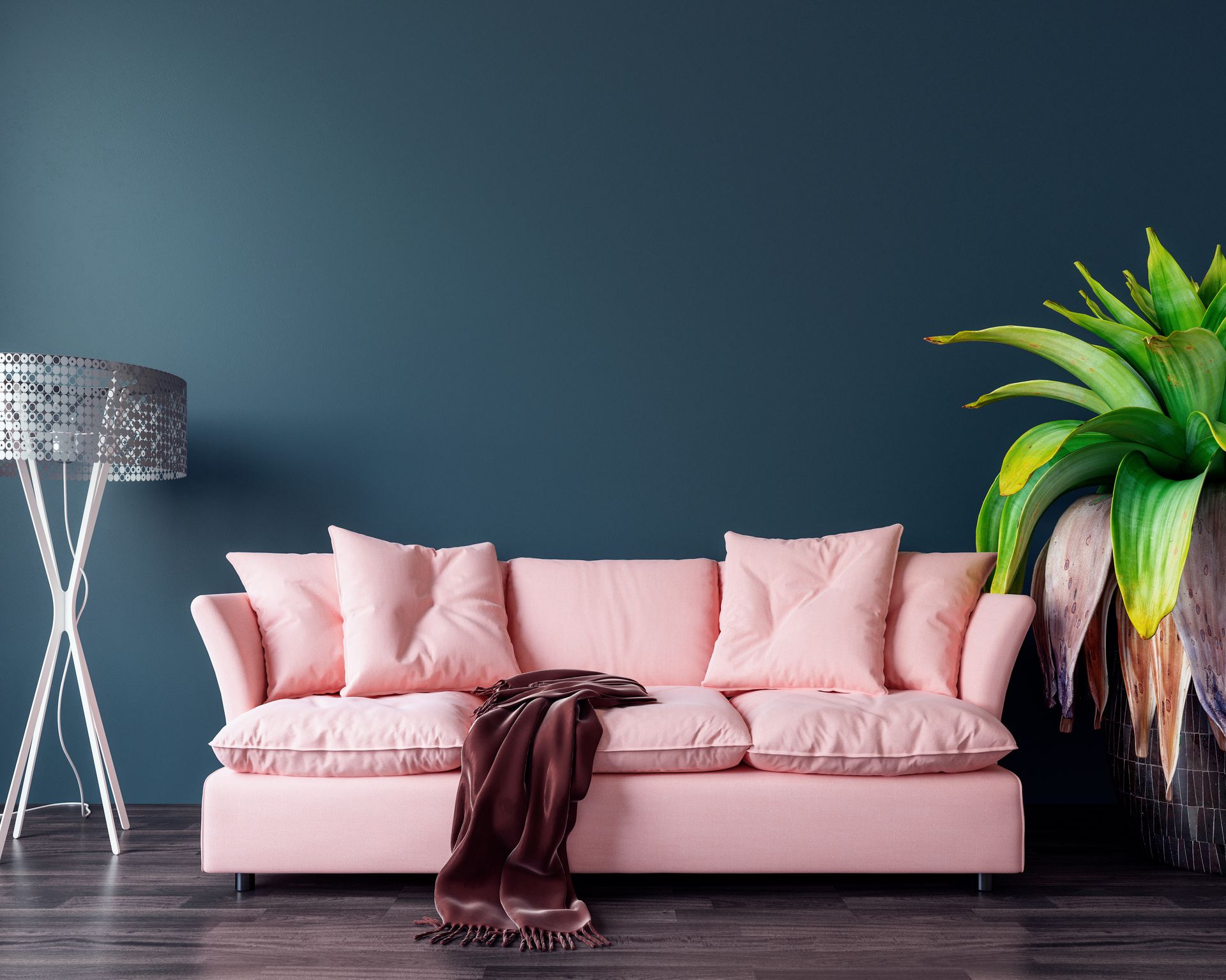 Modernes Wohnzimmer in hellen Farben