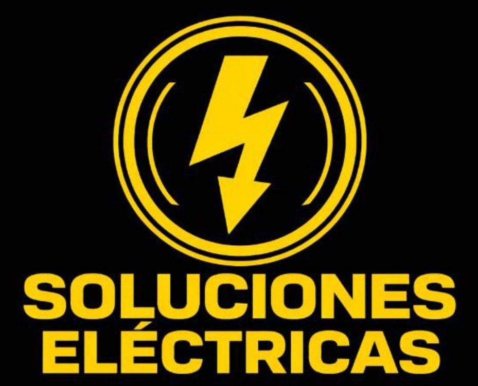 Logotipo de Fernando D&aacute;vila Jacobs con un rayo dorado y la palabra &ldquo;Electricista&rdquo; sobre un fondo negro.