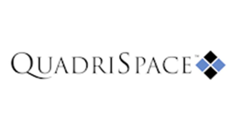 Ein Logo für Quadrispace wird auf weißem Hintergrund angezeigt.