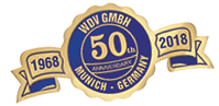 Ein Logo zum 50-jährigen Jubiläum der WDV GmbH in München