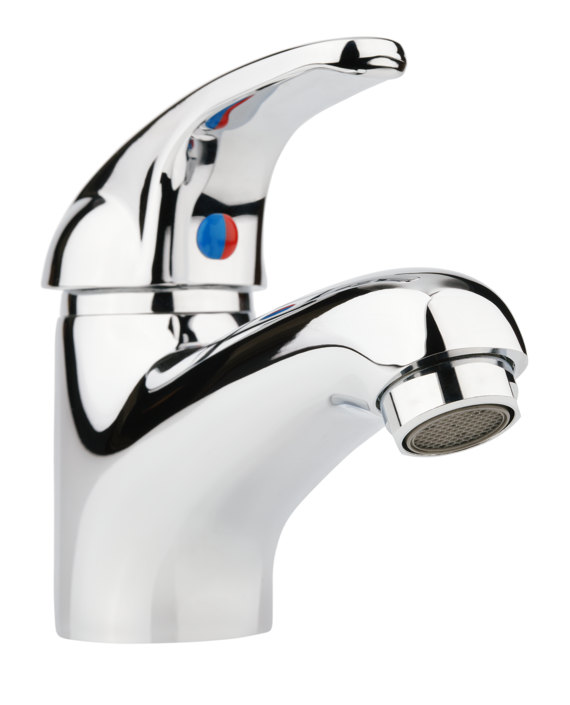 Un robinet de salle de bains détouré