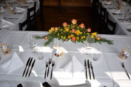 Tischdekoration im Restaurant Neuhaus