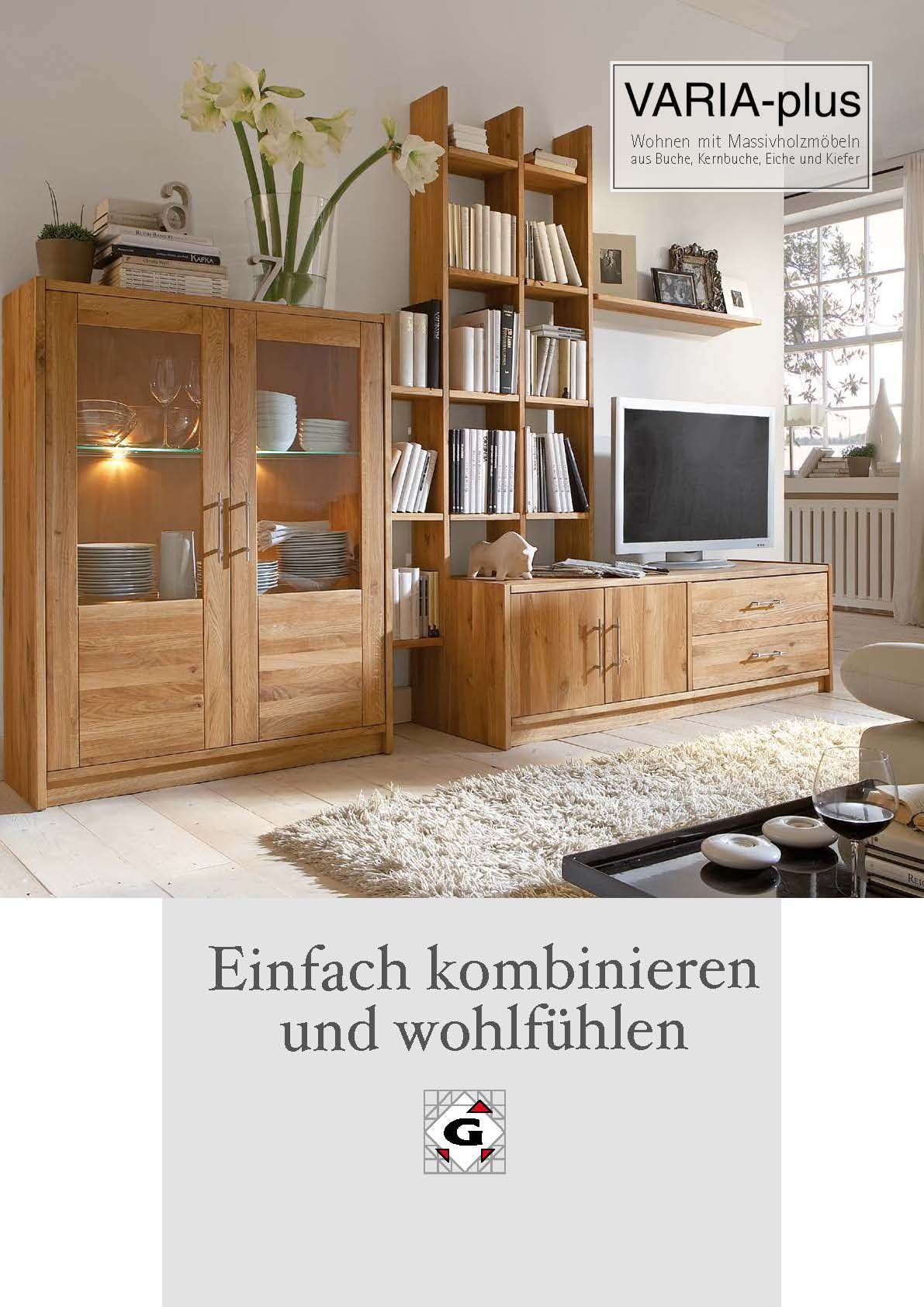 Prospekt Varia-plus Massivholzmöbel