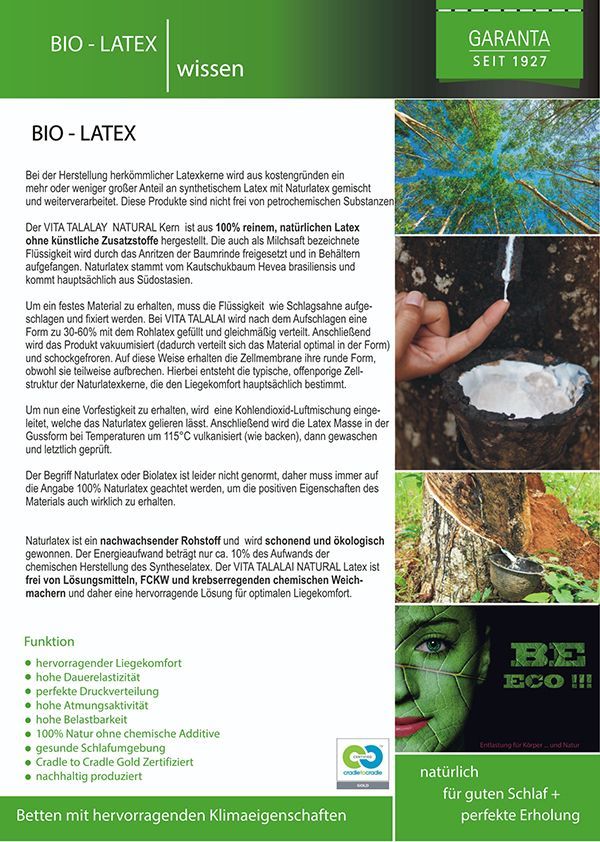 Infoblatt zu Bio-Latex