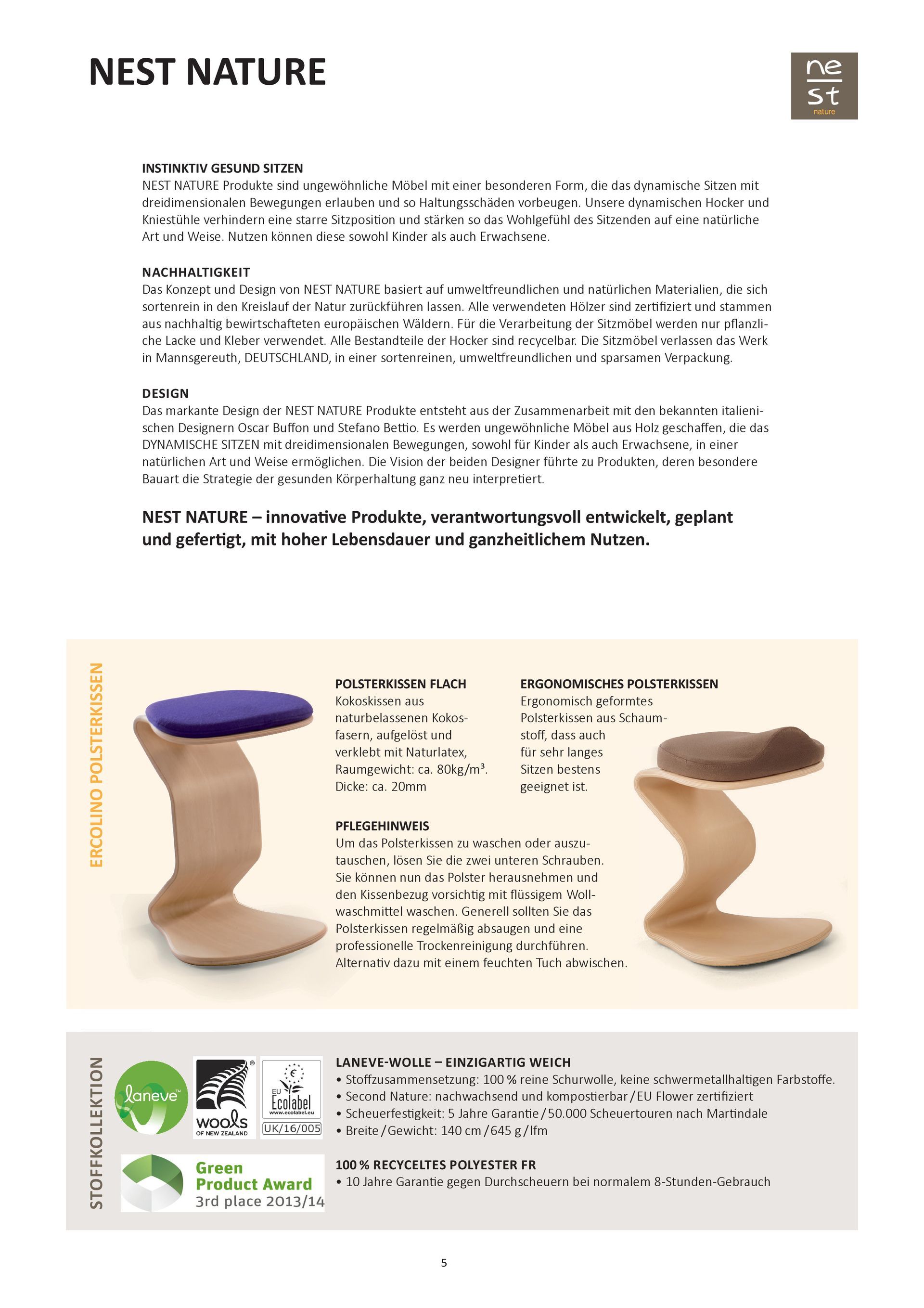 Flyer zu den Stühlen Nest Ercolino