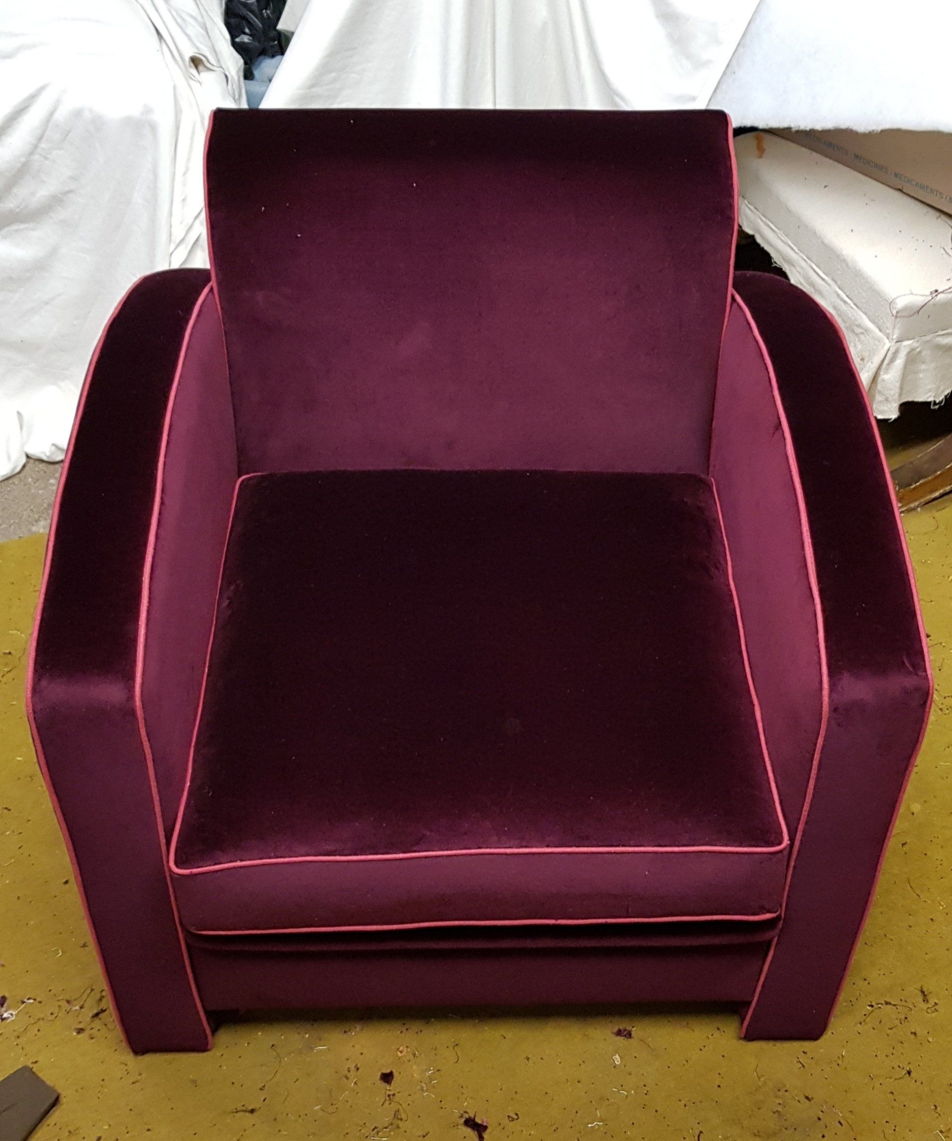 Fauteuil en velour
