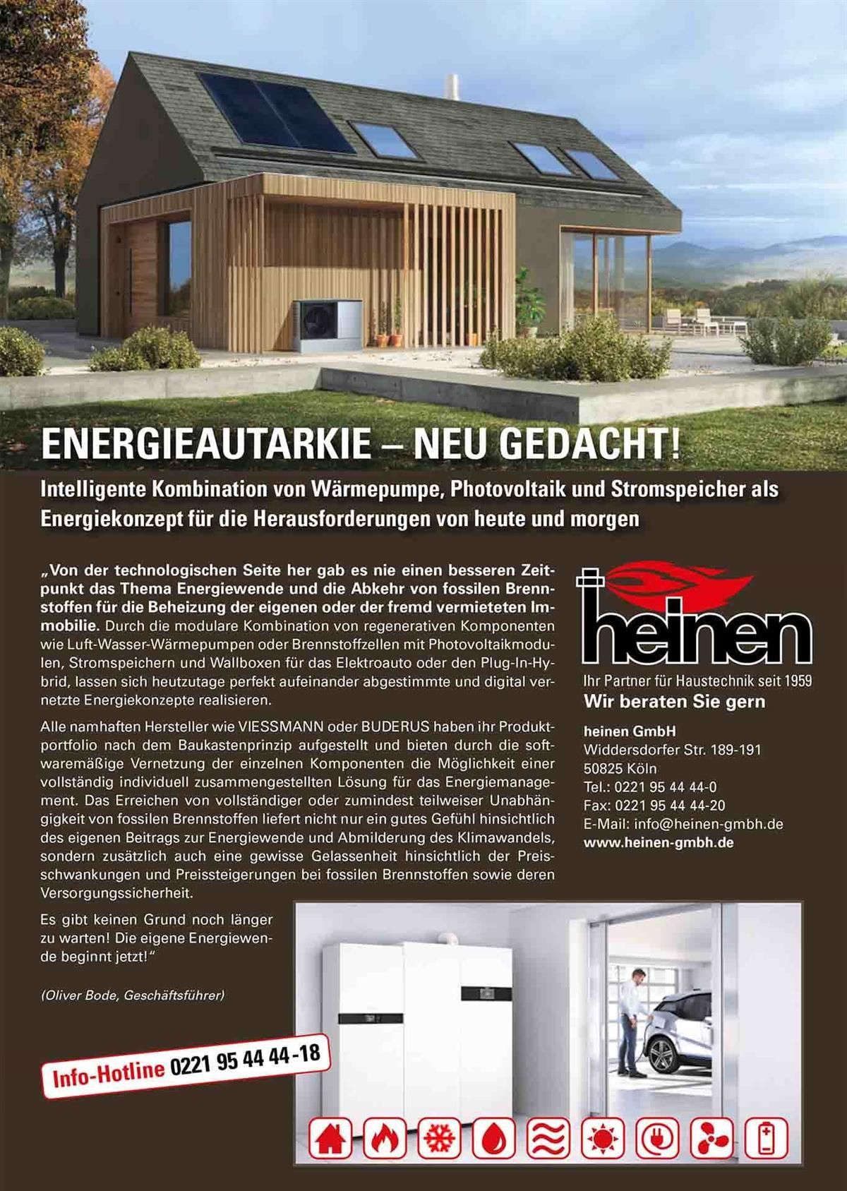 Eine Werbung für ein Haus mit einer Solaranlage auf dem Dach.