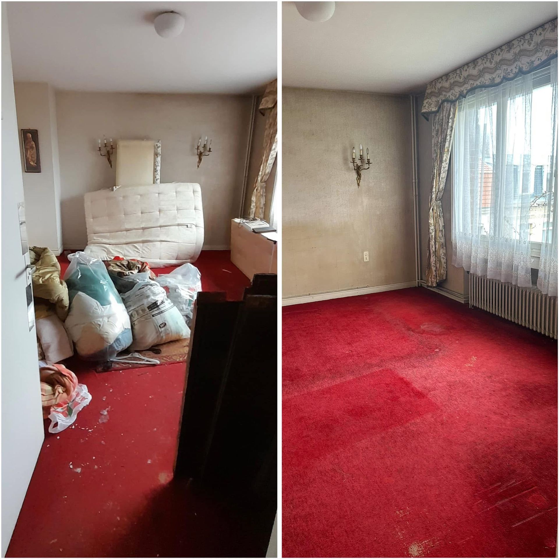 Débarras d'une pièce de vie