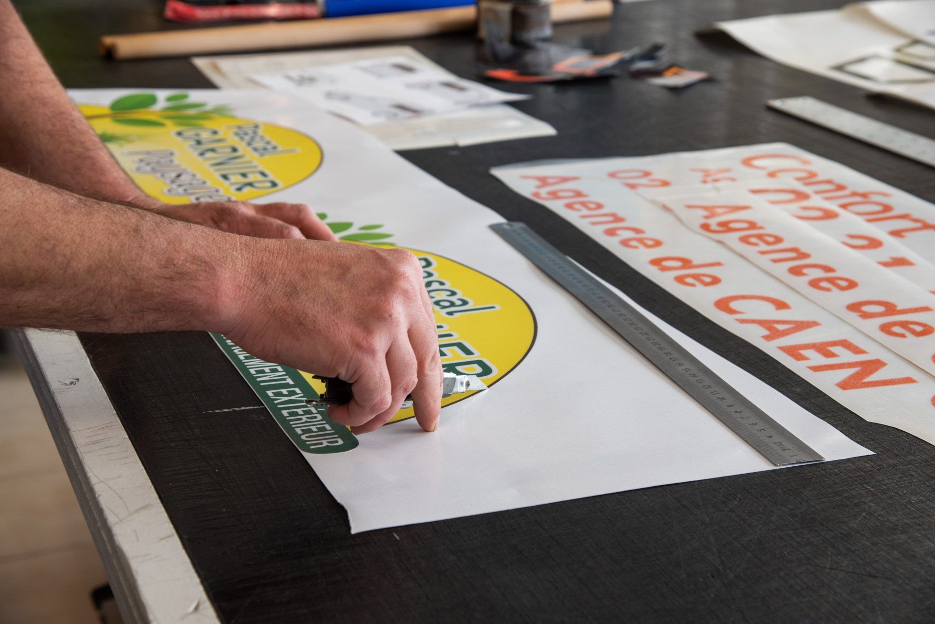 Découpe au cutter d'une image