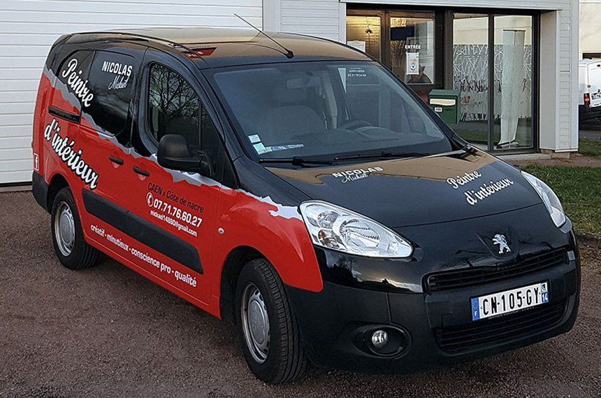 Véhicule utilitaire d'un peintre d'intérieur