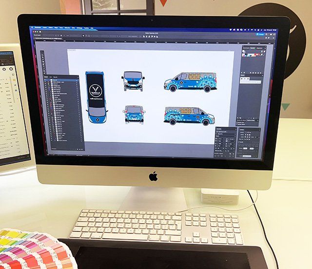 Plan de floquage sur ordinateur