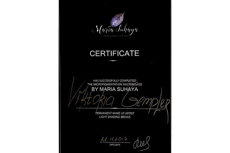 Eine schwarze Urkunde mit einem violetten Stein darauf.