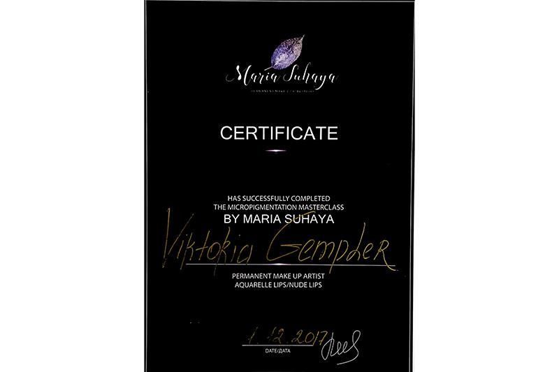 Eine schwarze Urkunde mit einem violetten Stein darauf.