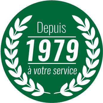 Logo Depuis 1979 à votre service.