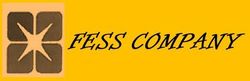 El logotipo de la empresa Fess está sobre un fondo amarillo.