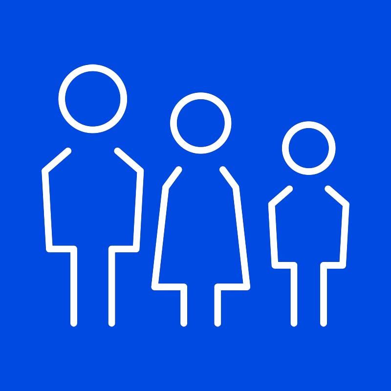 Famille de trois personnes