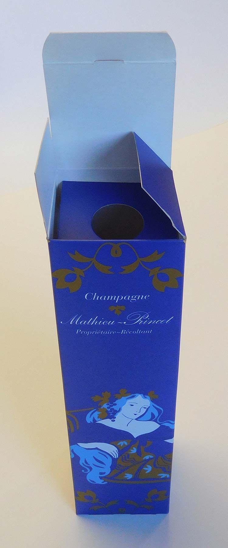 Packaging d'une bouteille de champagne