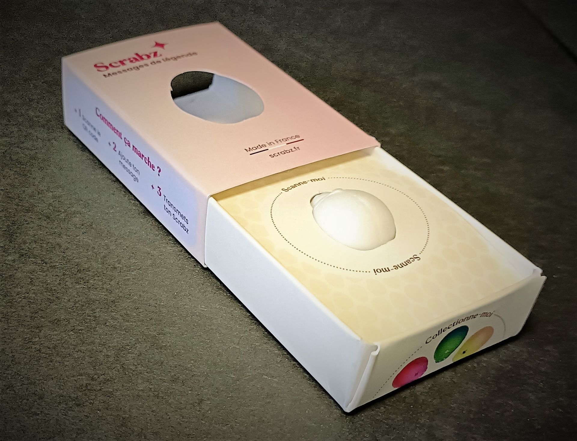 Packaging rose et blanc