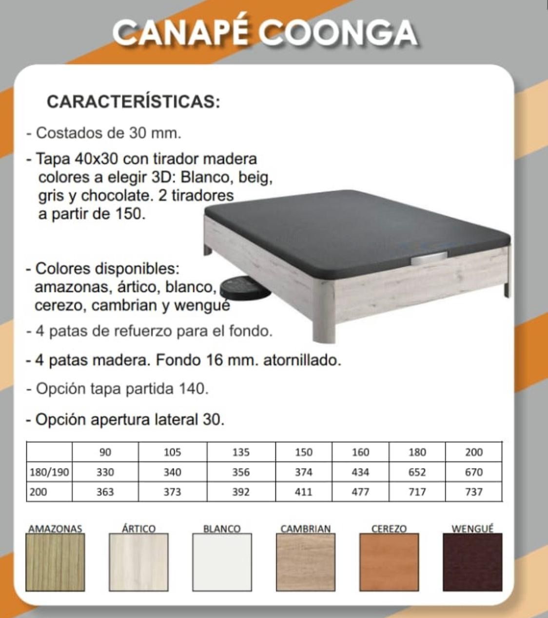 Una imagen de un marco de cama Canape Coonga