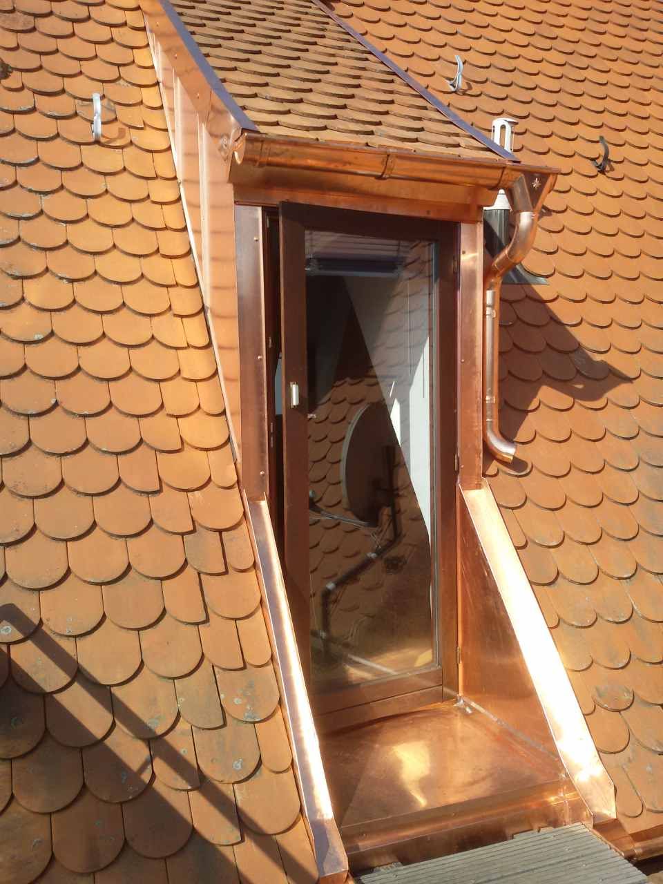 Gaube mit Kupfer umfasst