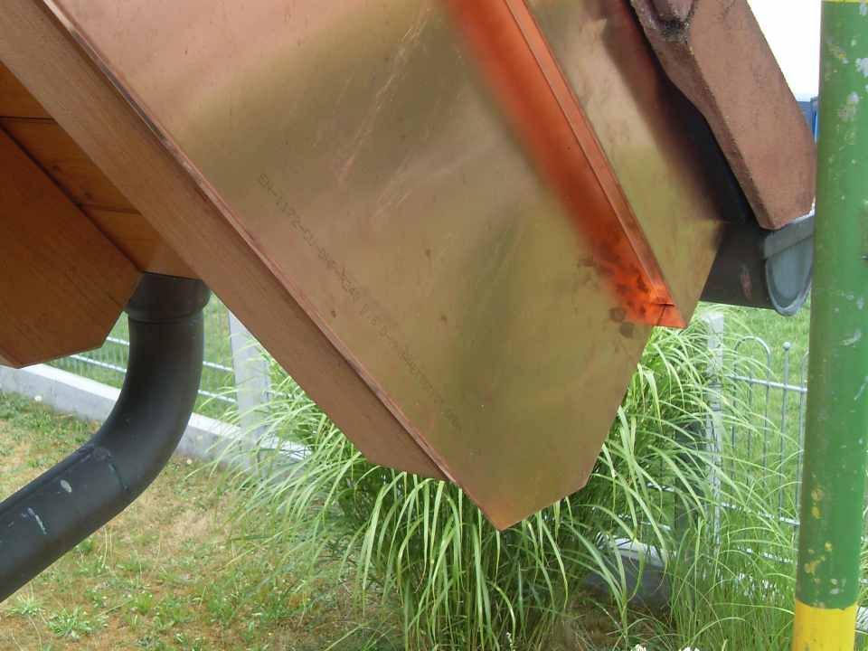 Dachabschluss aus Kupfer