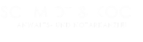 Logo Anwalts- und Notarkanzlei Schmidt & Koch GbR