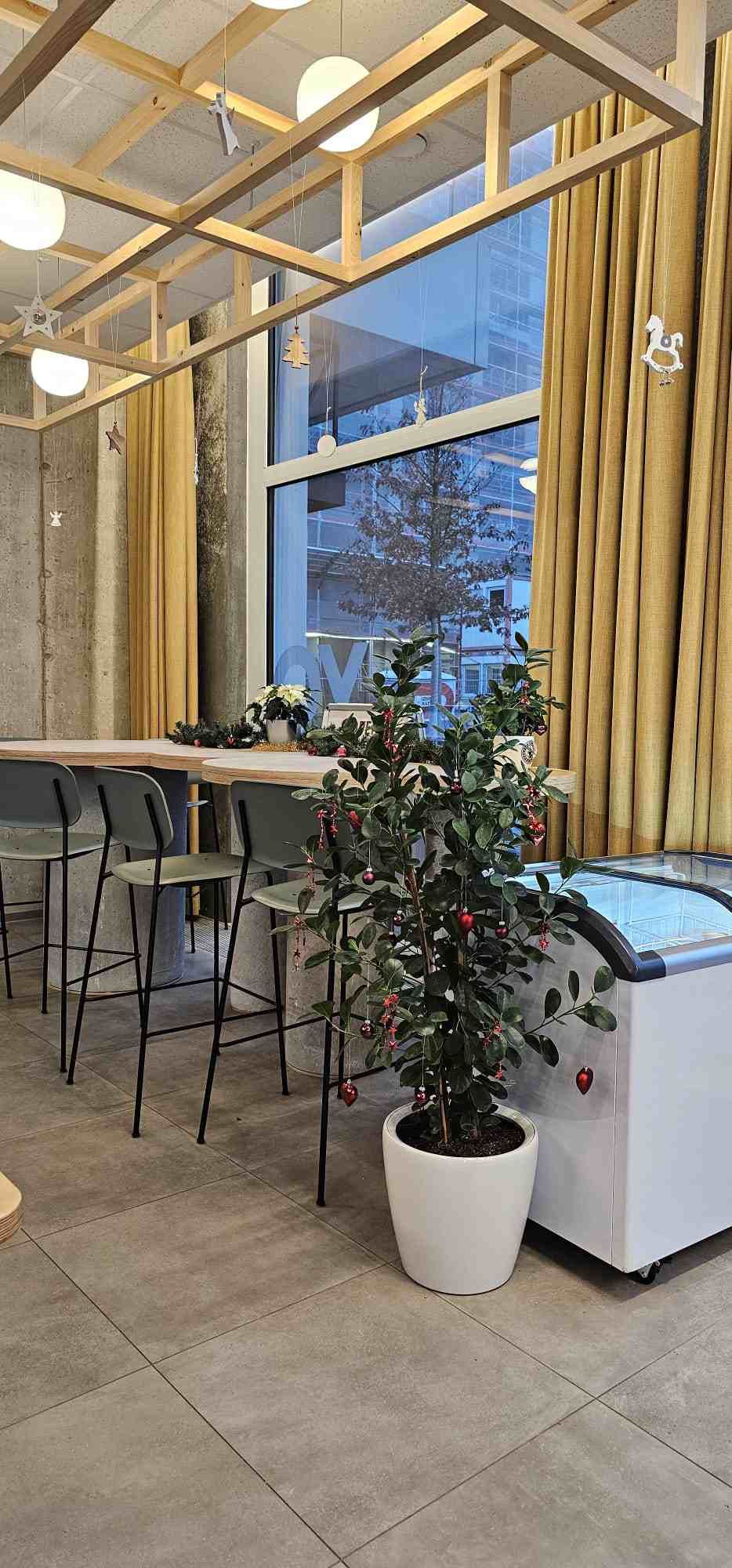 Tannenbau im Café der YO MISMO Cafeteria GmbH
