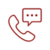 Icon Telefonhörer und Sprechblase